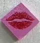 Pintura beso rosa